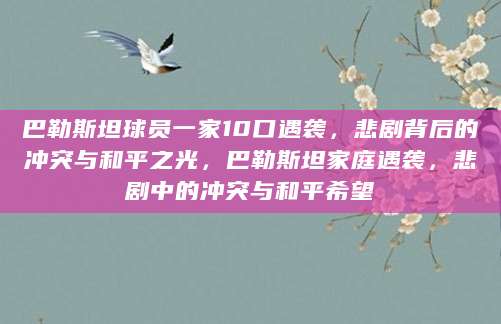 巴勒斯坦球员一家10口遇袭，悲剧背后的冲突与和平之光，巴勒斯坦家庭遇袭，悲剧中的冲突与和平希望