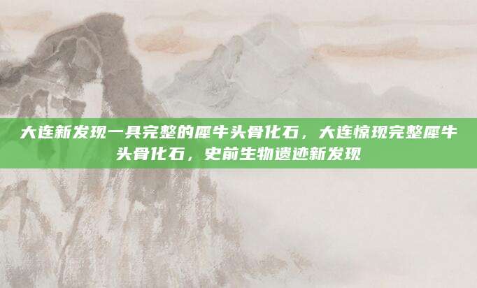 大连新发现一具完整的犀牛头骨化石，大连惊现完整犀牛头骨化石，史前生物遗迹新发现